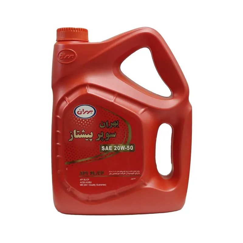 روغن موتور خودرو بهران سوپر پیشتاز مدل 20W50 SL حجم چهار لیتر