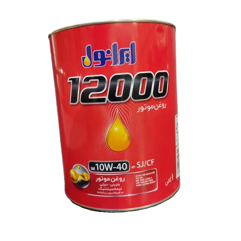 روغن موتور ایرانول مدل 12000 گرید 10-40 حجم 4 لیتر روغن موتور ایرانول مدل 12000 گرید 10-40 حجم 4 لیتر